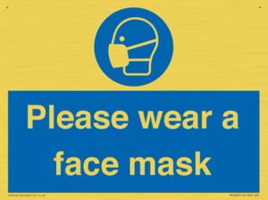 Please wear a face mask